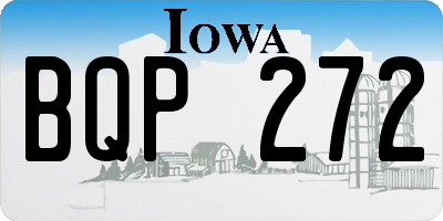 IA license plate BQP272