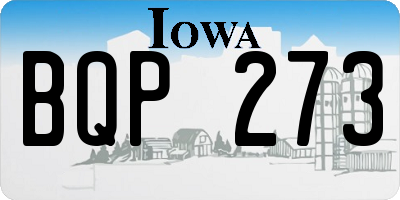 IA license plate BQP273