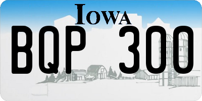 IA license plate BQP300