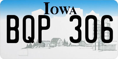 IA license plate BQP306