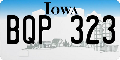 IA license plate BQP323