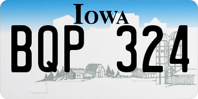 IA license plate BQP324