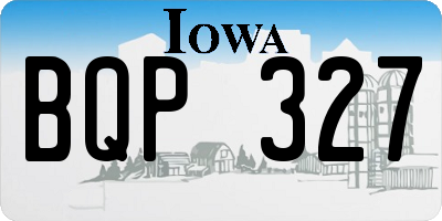 IA license plate BQP327