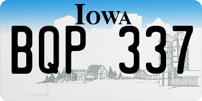 IA license plate BQP337