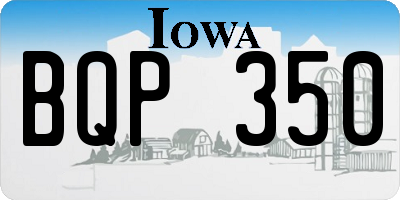 IA license plate BQP350