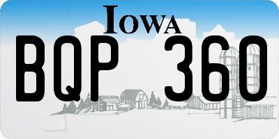 IA license plate BQP360