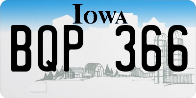 IA license plate BQP366