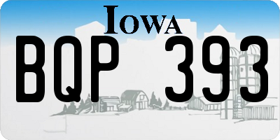 IA license plate BQP393