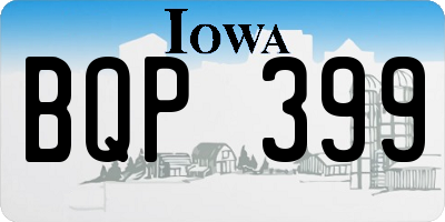 IA license plate BQP399