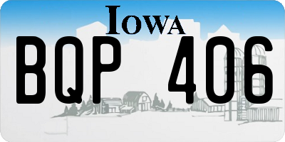 IA license plate BQP406