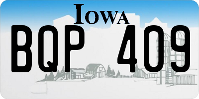IA license plate BQP409