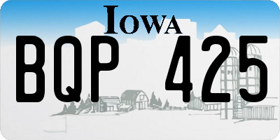 IA license plate BQP425