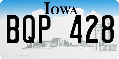 IA license plate BQP428