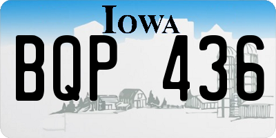 IA license plate BQP436