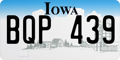 IA license plate BQP439