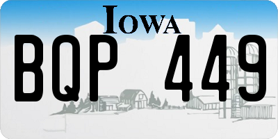 IA license plate BQP449