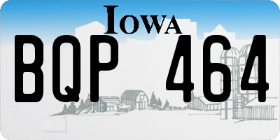 IA license plate BQP464