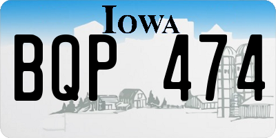 IA license plate BQP474