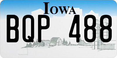 IA license plate BQP488