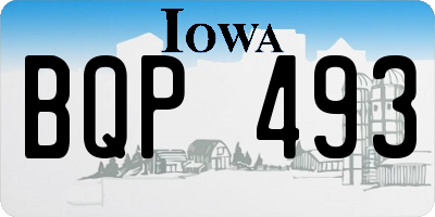 IA license plate BQP493