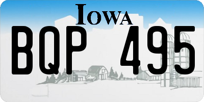 IA license plate BQP495