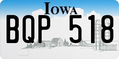 IA license plate BQP518