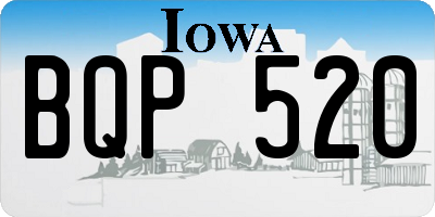 IA license plate BQP520