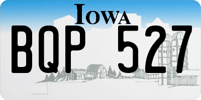 IA license plate BQP527