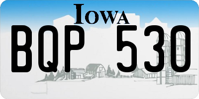 IA license plate BQP530