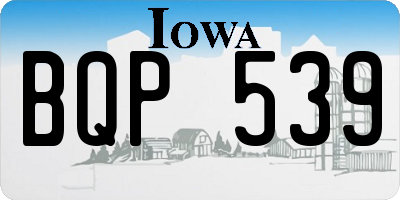 IA license plate BQP539