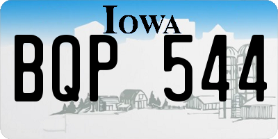 IA license plate BQP544