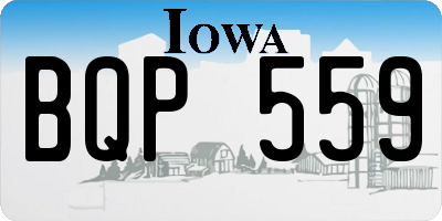 IA license plate BQP559