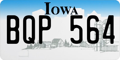 IA license plate BQP564
