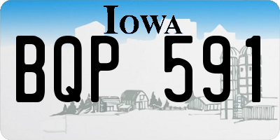 IA license plate BQP591