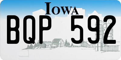 IA license plate BQP592