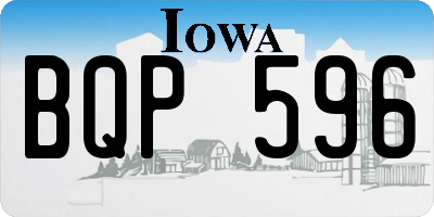 IA license plate BQP596