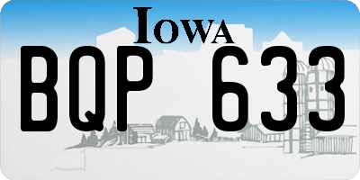 IA license plate BQP633