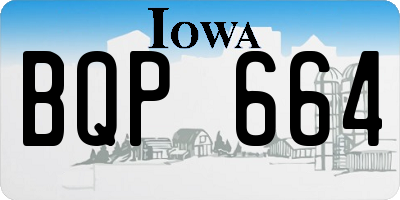 IA license plate BQP664