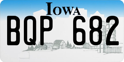 IA license plate BQP682