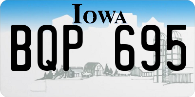 IA license plate BQP695