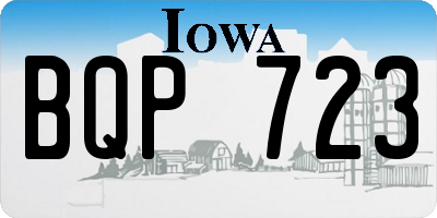 IA license plate BQP723