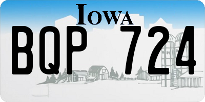 IA license plate BQP724