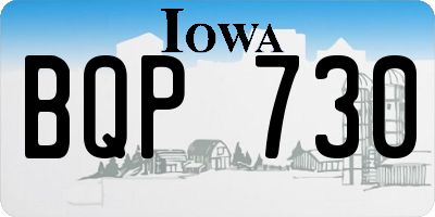 IA license plate BQP730