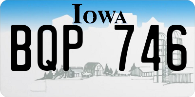 IA license plate BQP746