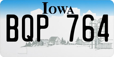 IA license plate BQP764