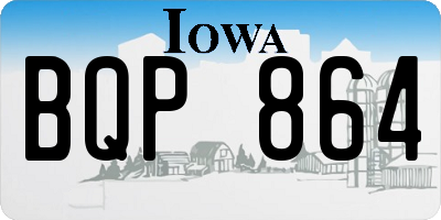 IA license plate BQP864