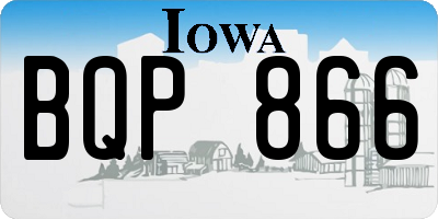 IA license plate BQP866