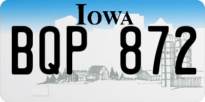 IA license plate BQP872