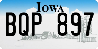 IA license plate BQP897