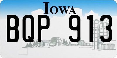 IA license plate BQP913